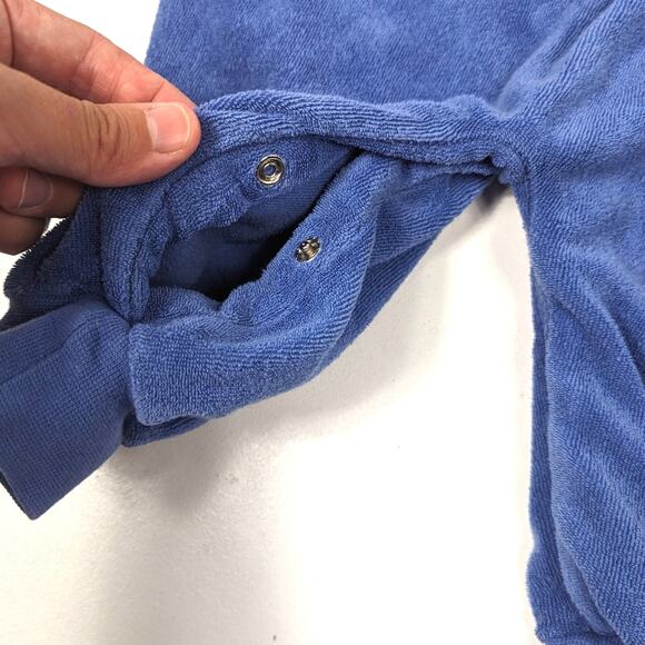 Vintage Baby Bgosh Romper Boys Size 6-9m Terry Sailboat Jumpsuit - Picture 5 of 6